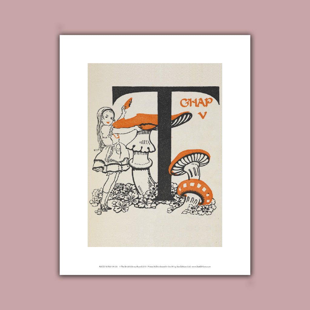 Alice in Wonderland - Mushrooms Art Print