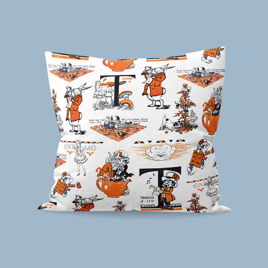 Alice in Wonderland Pattern Cushion