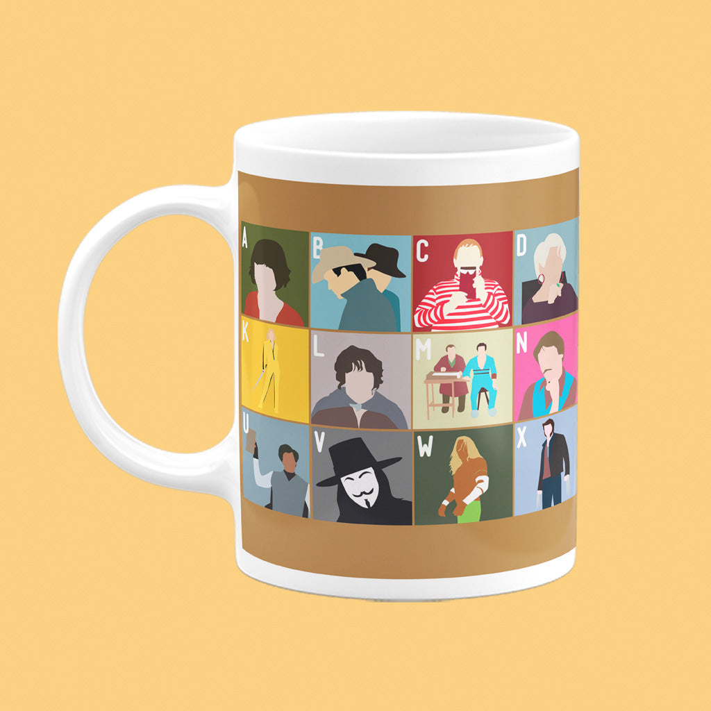 2000's Film Alphabet Mug