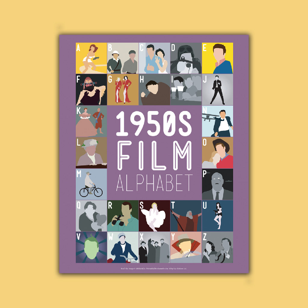 1950's Film Alphabet Art Print