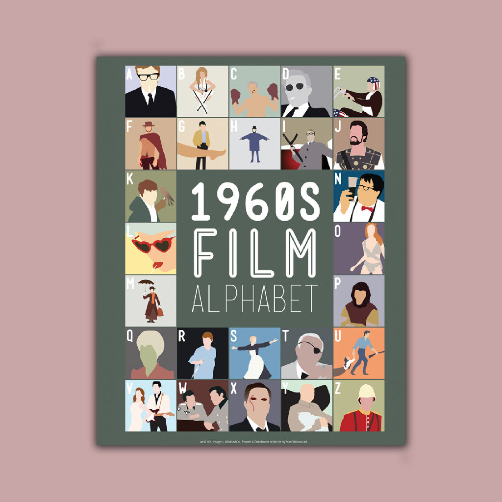 1960's Film Alphabet Art Print