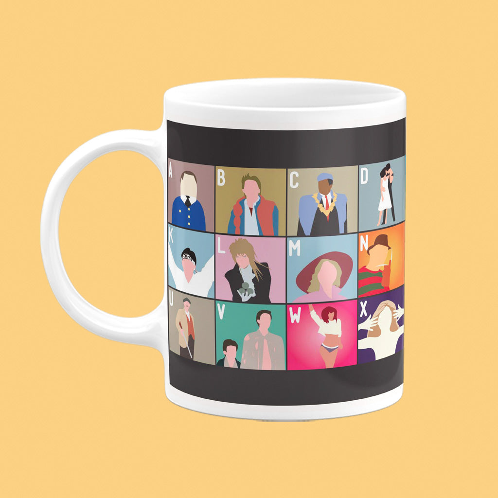1980's Film Alphabet Mug