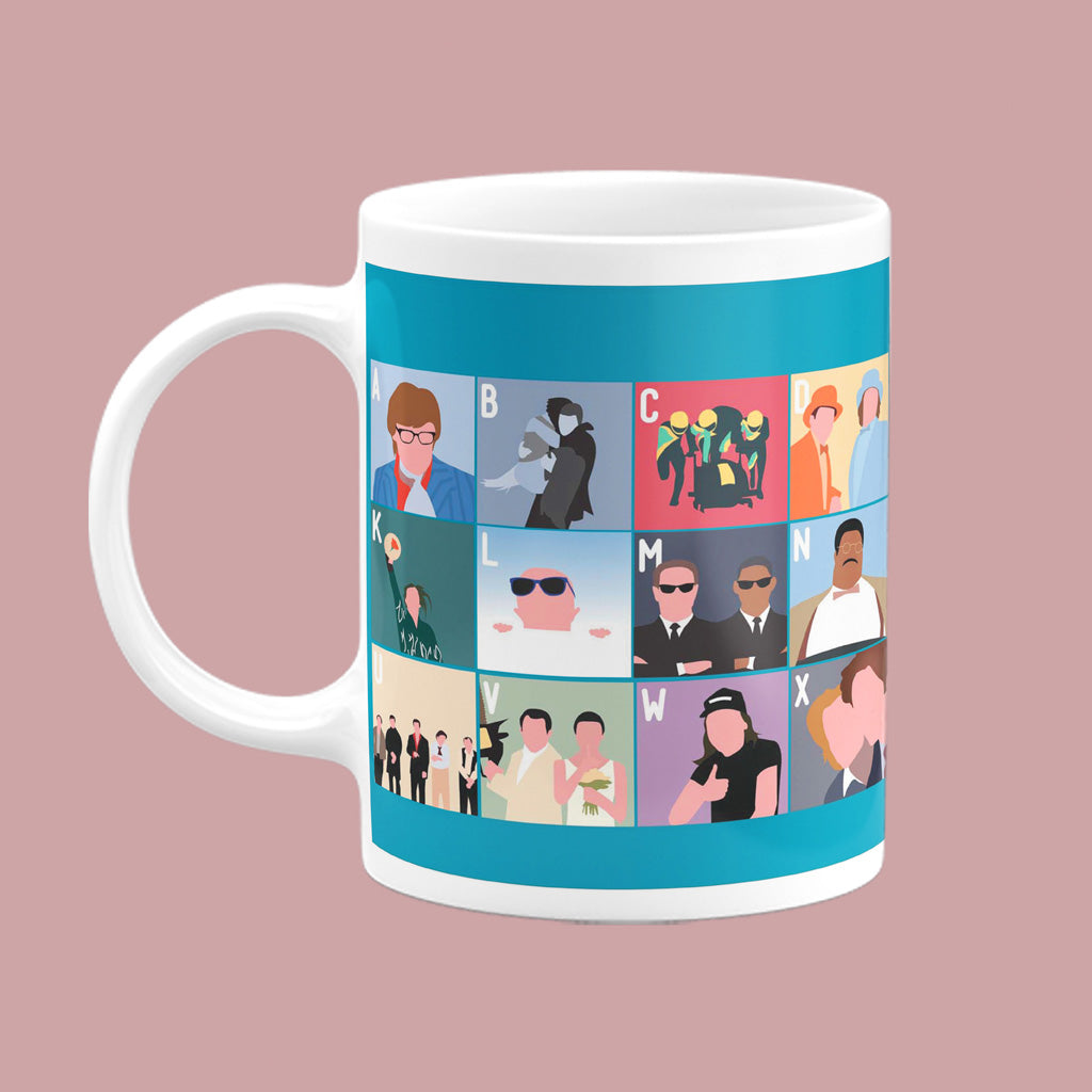 1990's Film Alphabet Mug