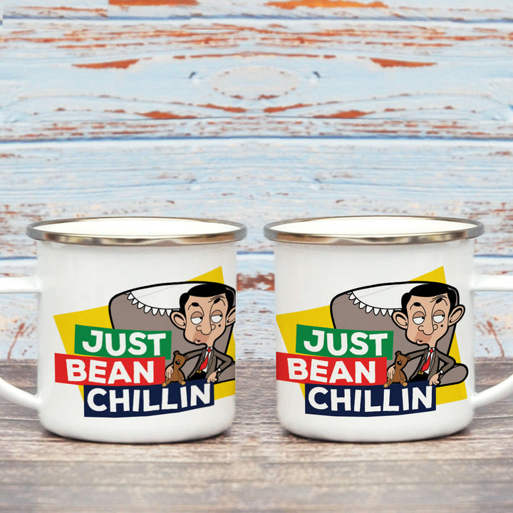 Just Bean Chillin Enamel Mug (Lifestyle)