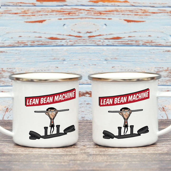 Lean Bean Machine Enamel Mug (Lifestyle)