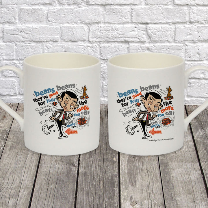 Bean beans, good for your heart Bone China Mug (Lifestyle)