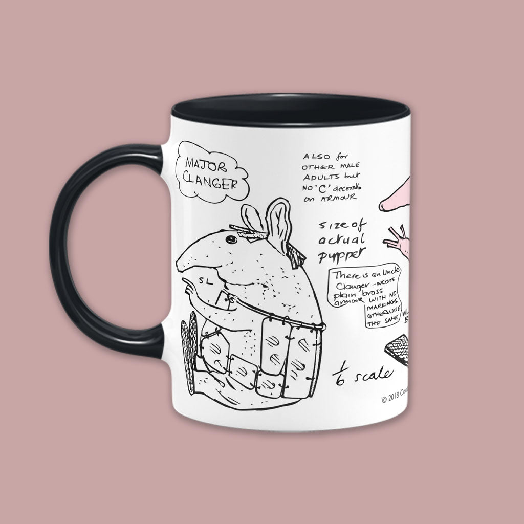 Clangers Sketch Art Major Clanger Coloured Insert Mug