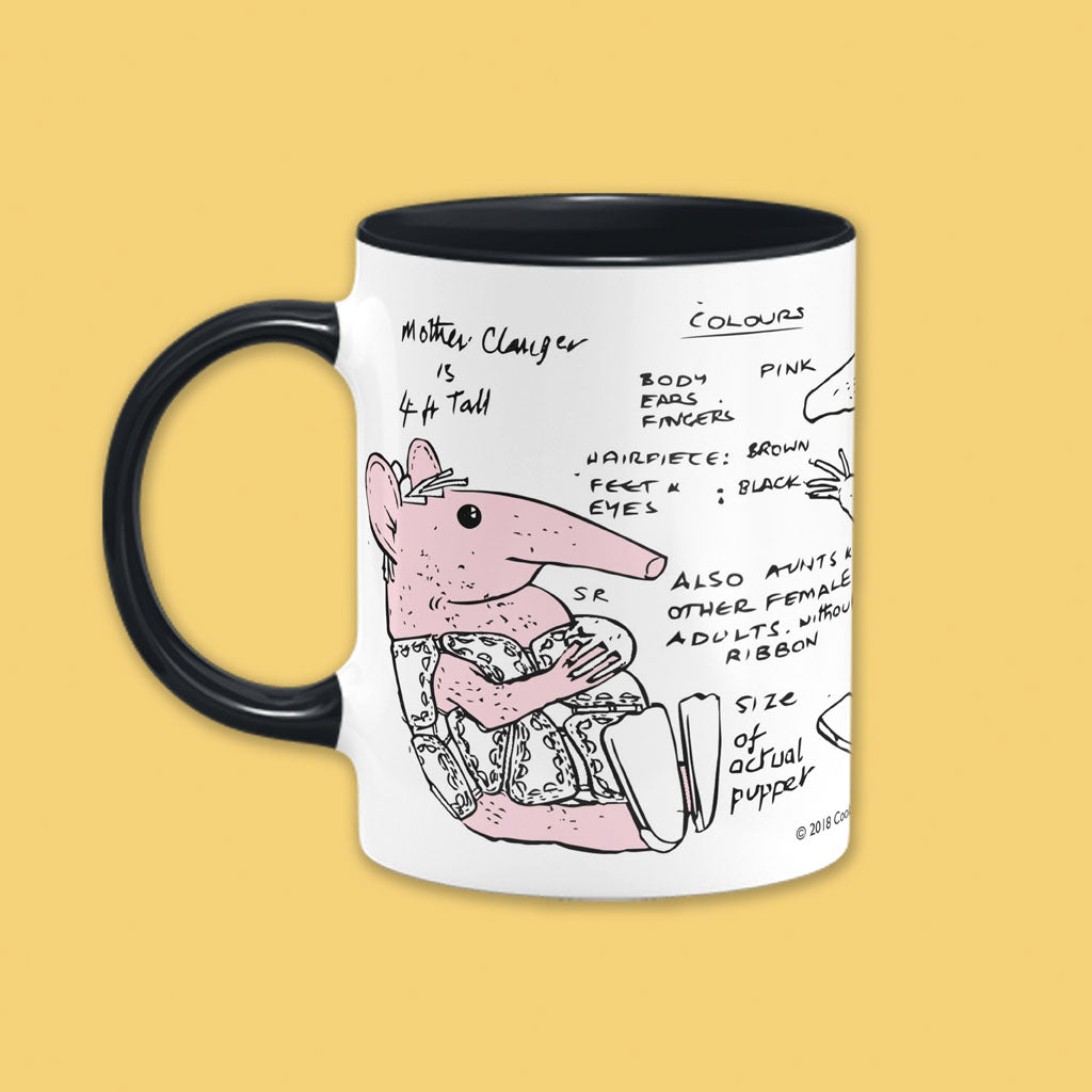 Clangers Sketch Art Mother Clanger Coloured Insert Mug