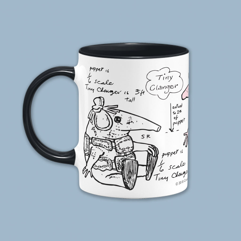 Clangers Sketch Art Tiny Clanger Coloured Insert Mug