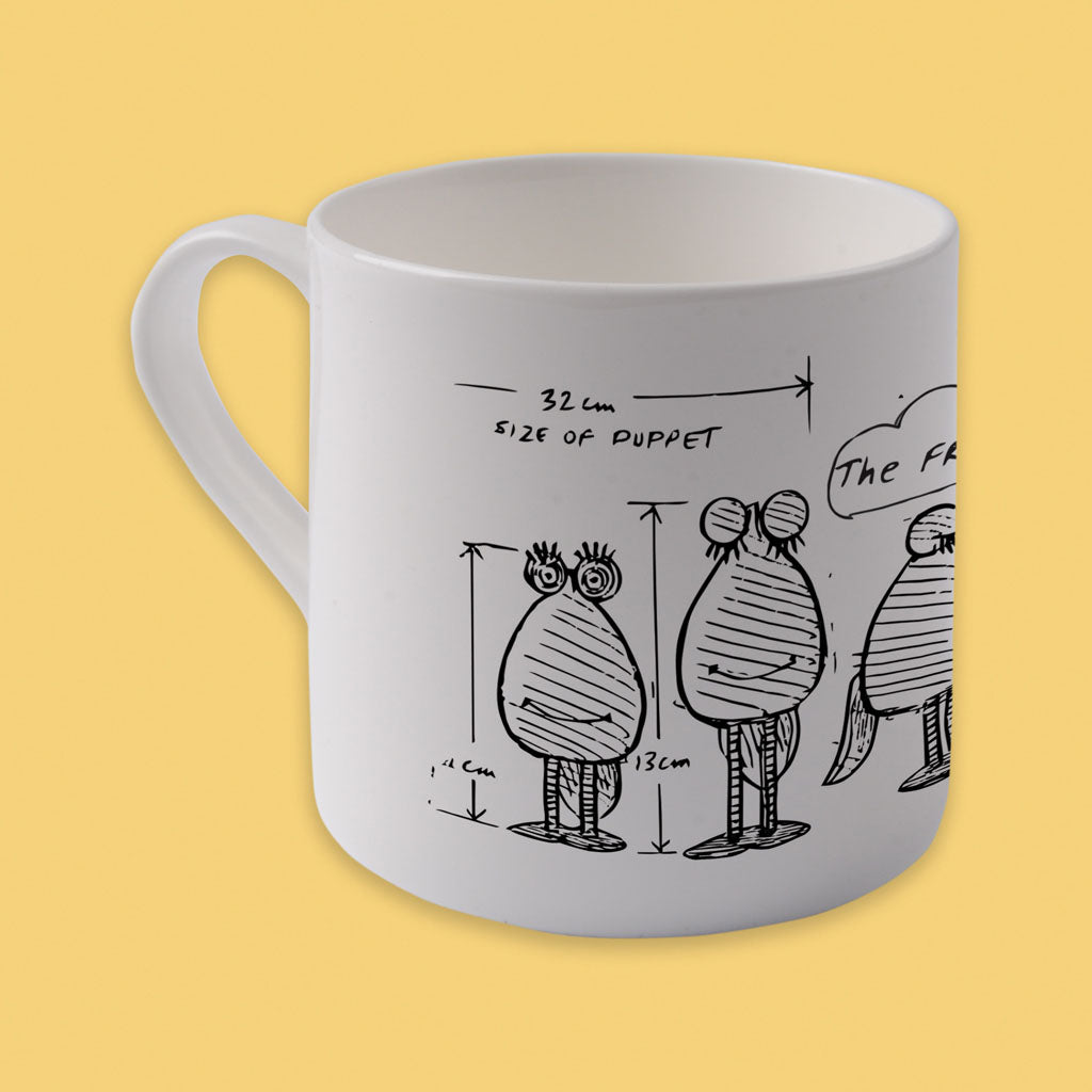 Clangers Sketch Art Iron Chicken Bone China Mug
