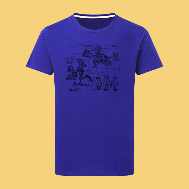 Clangers Sketch Art Iron Chicken T-Shirt