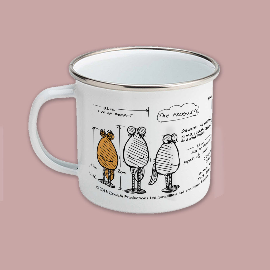Clangers Sketch Art Iron Chicken Enamel Mug
