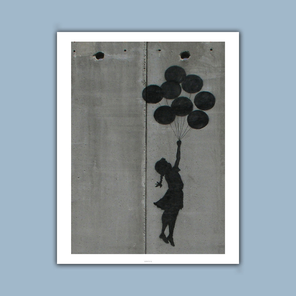 Graffiti art - Balloon girl Art Print