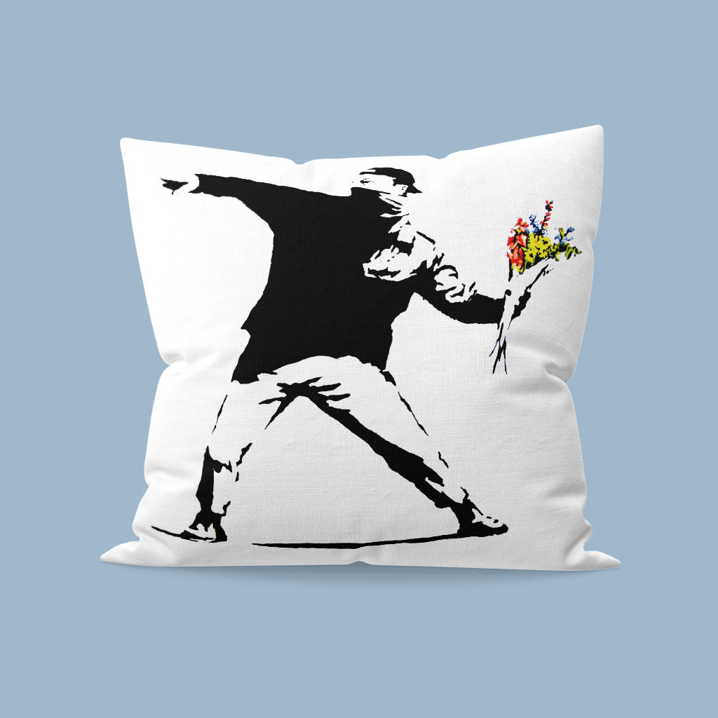Graffiti art - Flower throw Cushion