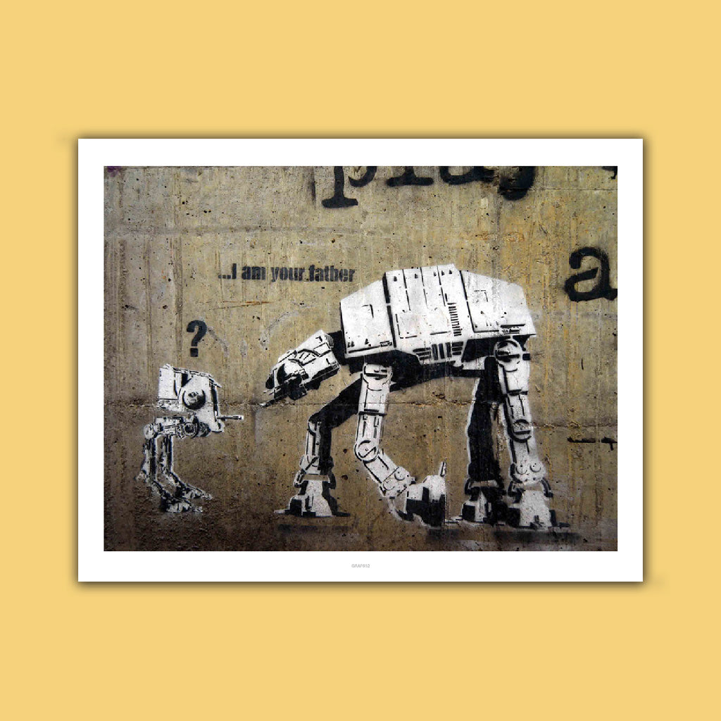 Graffiti art - I am your Father Art Print