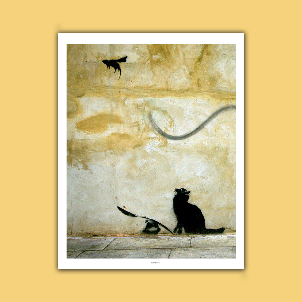 Graffiti art - Super rat Art Print