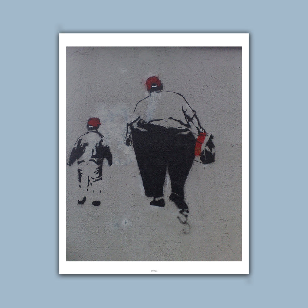 Graffiti art - Little and large Art Print