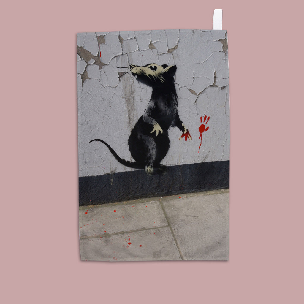 Graffiti art - Paw print Tea Towel