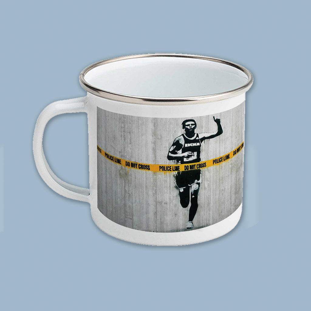 Graffiti art - Do not cross Enamel Mug