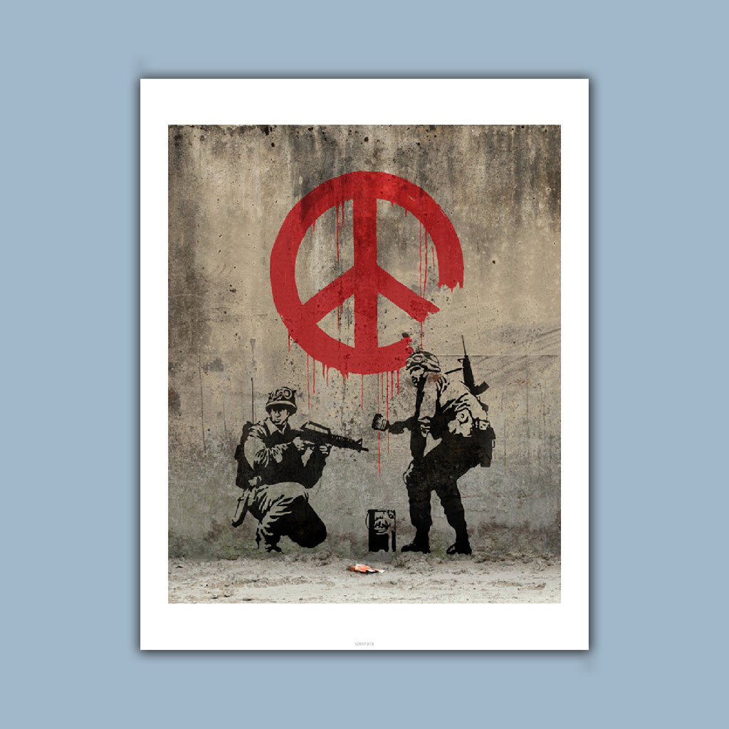 Graffiti art - Peace sign Art Print
