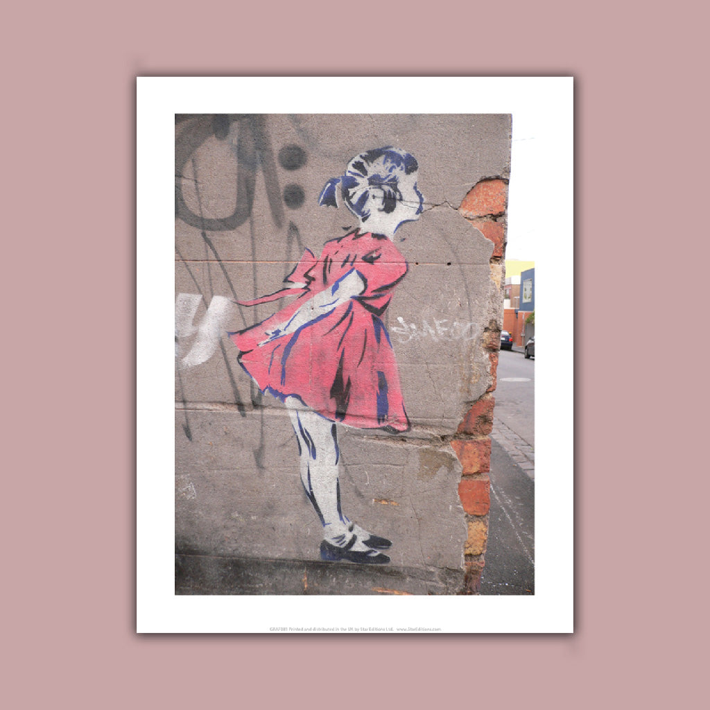 Graffiti art - little girl Art Print