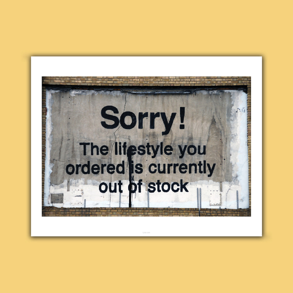 Lifestyle out of stock Art Print