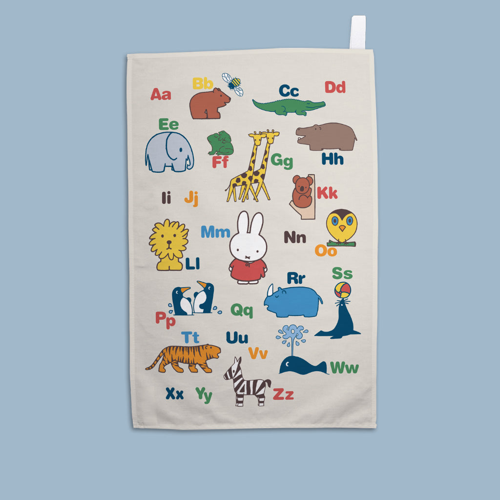 Miffy - Alphabet with animals Tea Towel