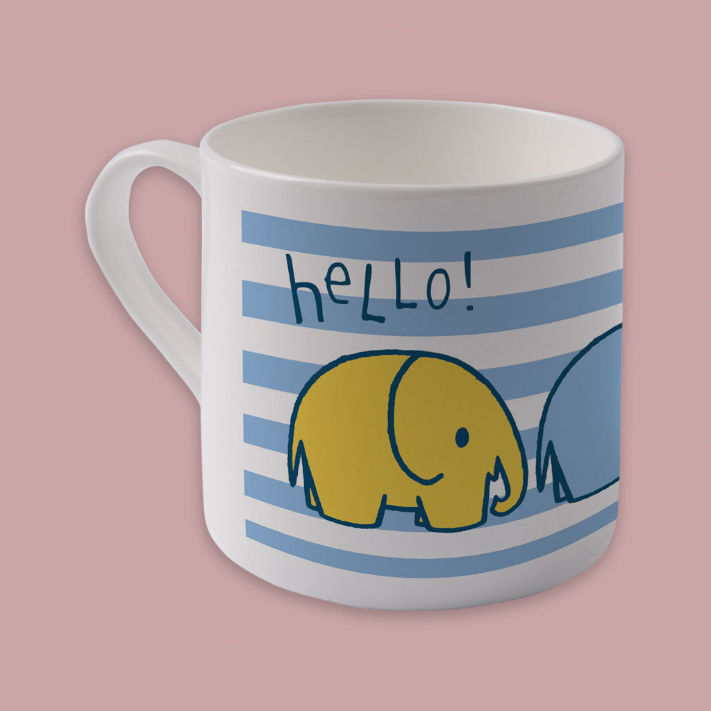 Miffy - saying hello with 3 elephants Bone China Mug