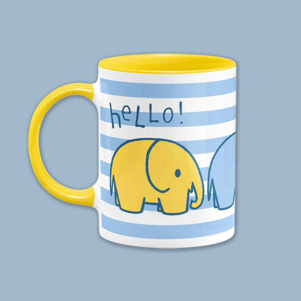 Miffy - saying hello with 3 elephants Coloured Insert Mug