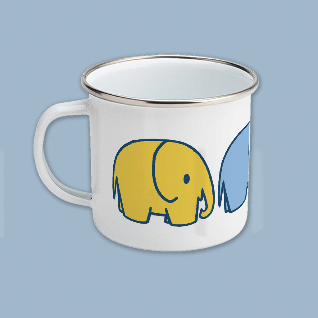 Miffy - saying hello with 3 elephants Enamel Mug