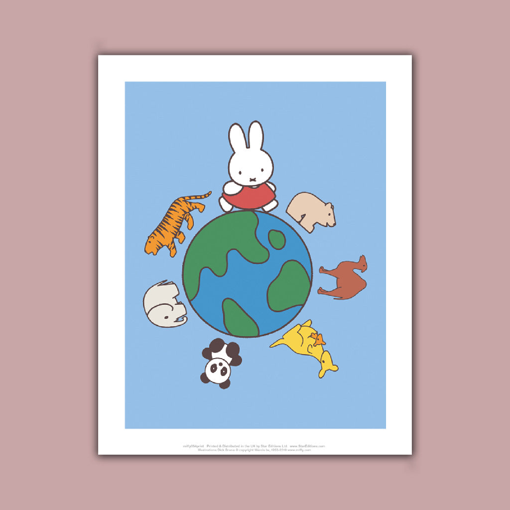 Miffy - Animals round the world Art Print