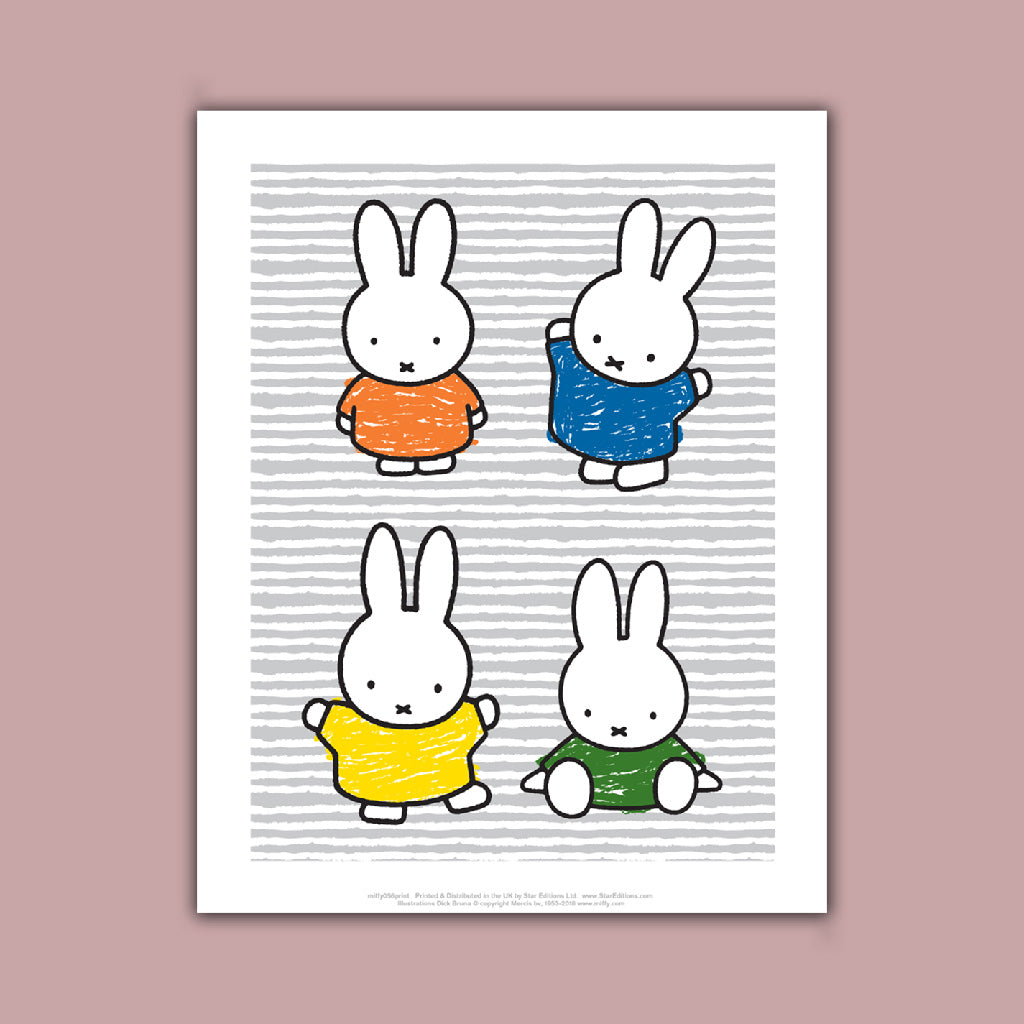 Miffy - 4 images of miffy Art Print