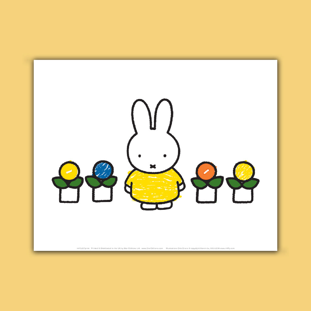 Miffy - Flowers Art Print