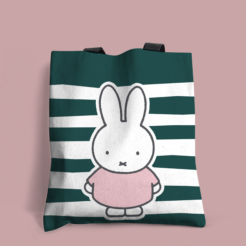 Miffy in Stripes Edge-to-Edge Tote Bag
