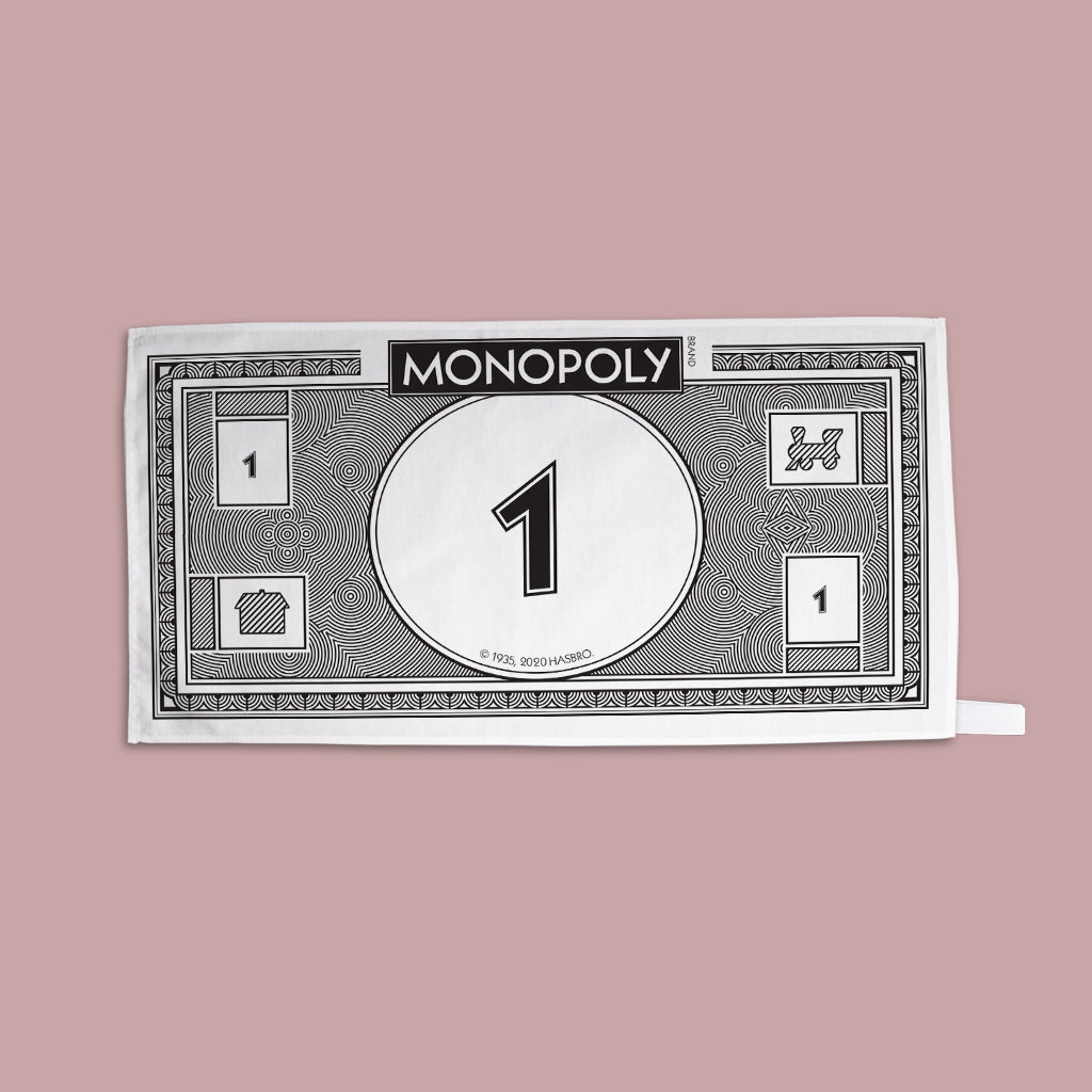 Classic Monopoly Money £1 Tea Towel