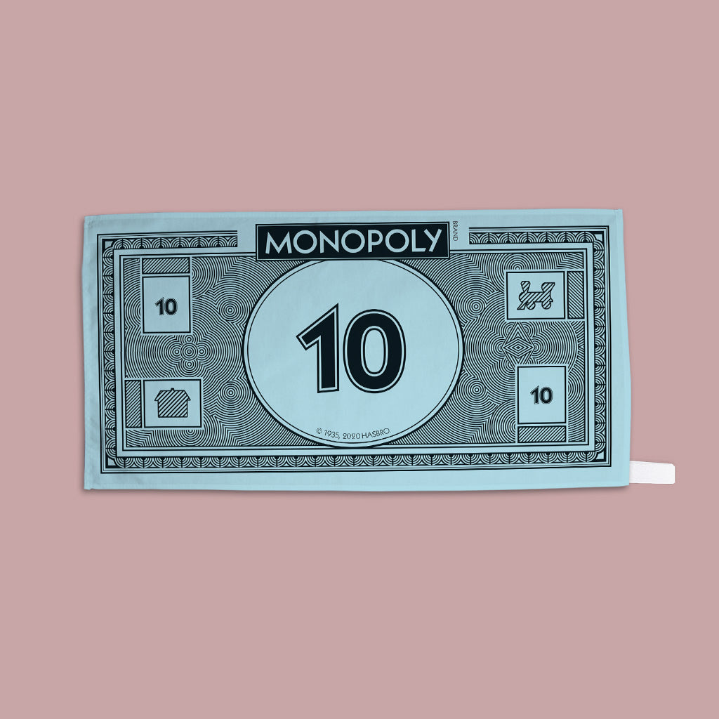 Classic Monopoly Money £10 Tea Towel