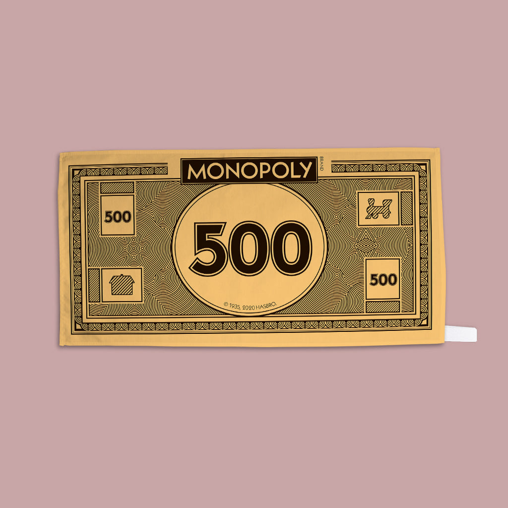 Classic Monopoly Money £500 Tea Towel