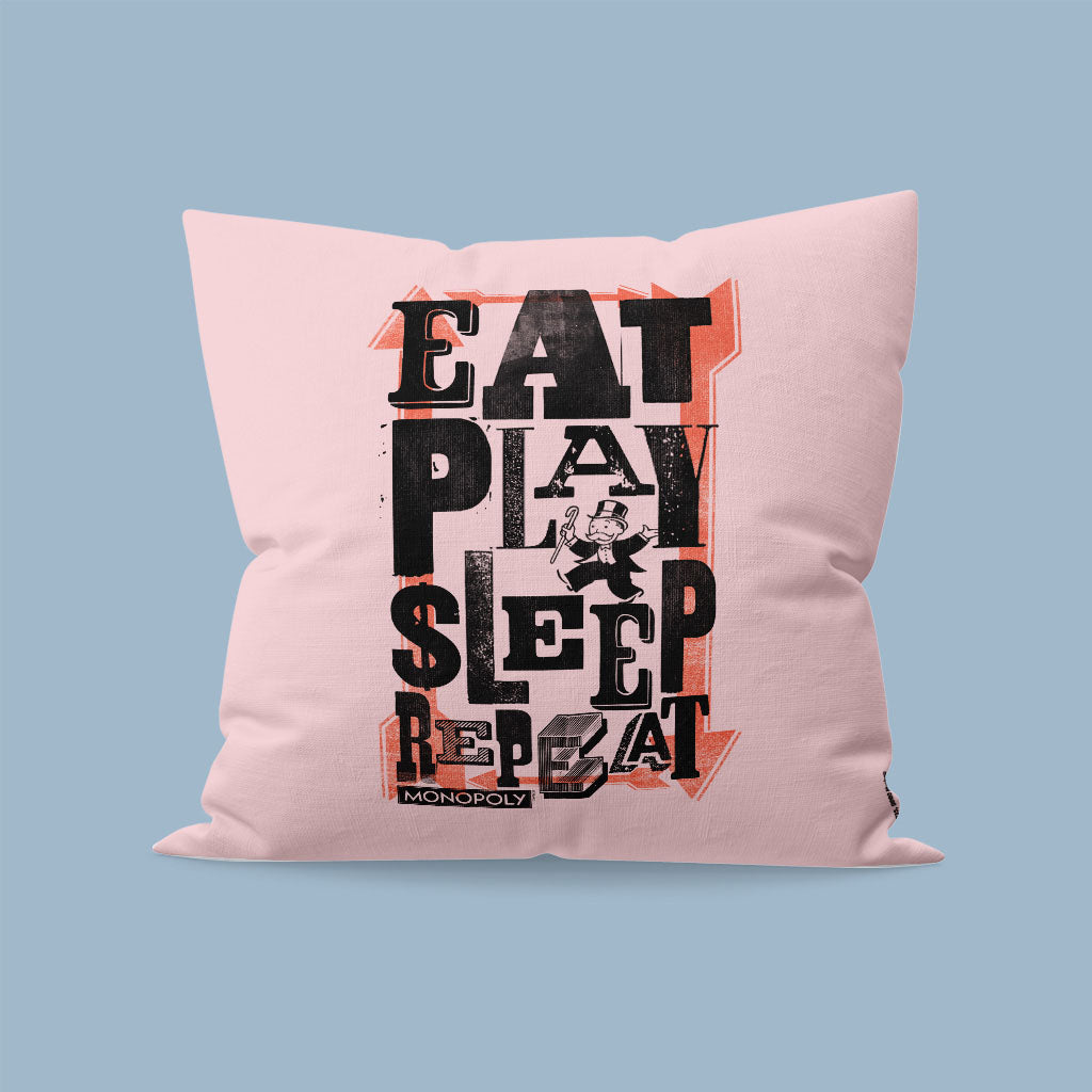 Monopoly Retro - Eat, Play, Sleep Cushion