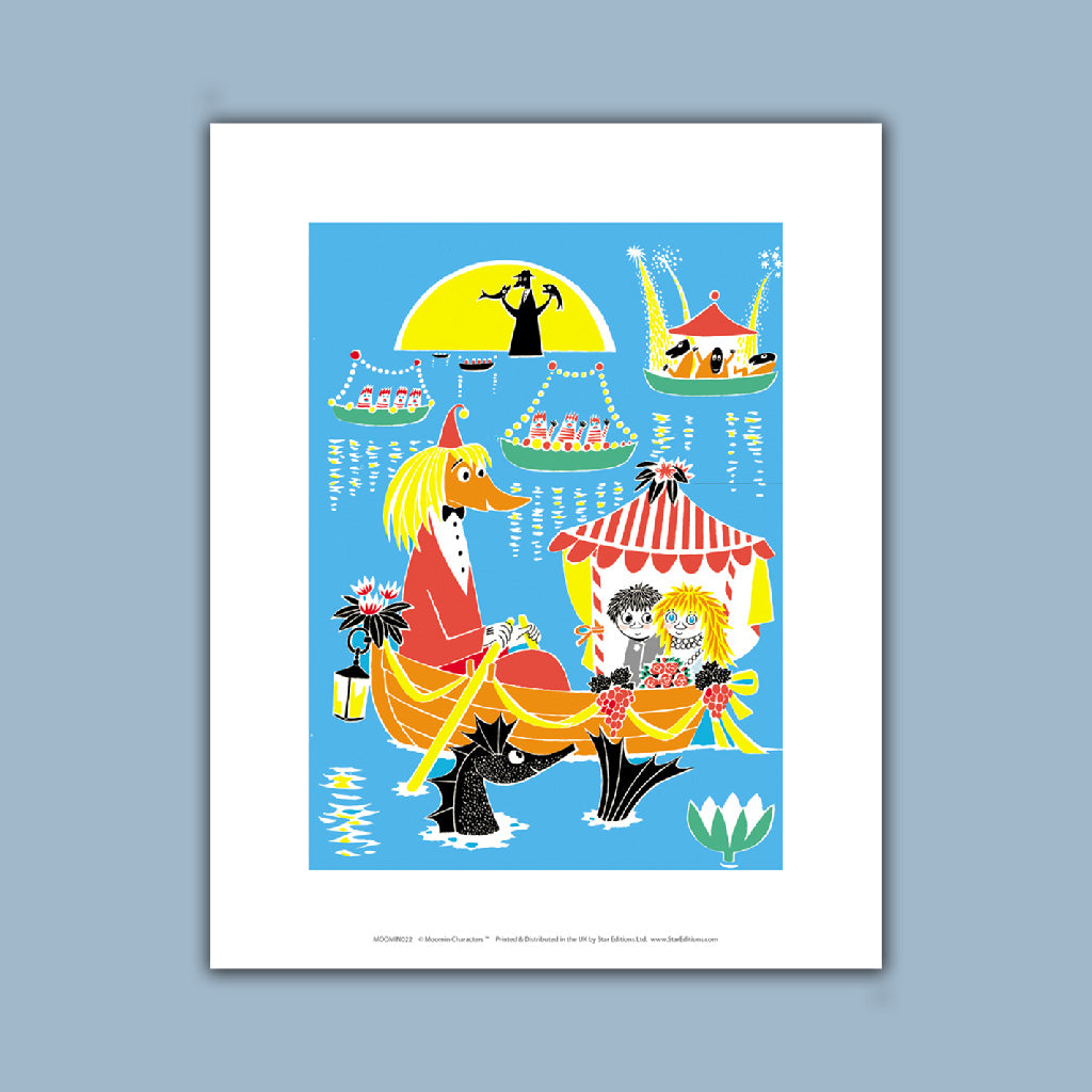Moomin - characters in a boat Art Print
