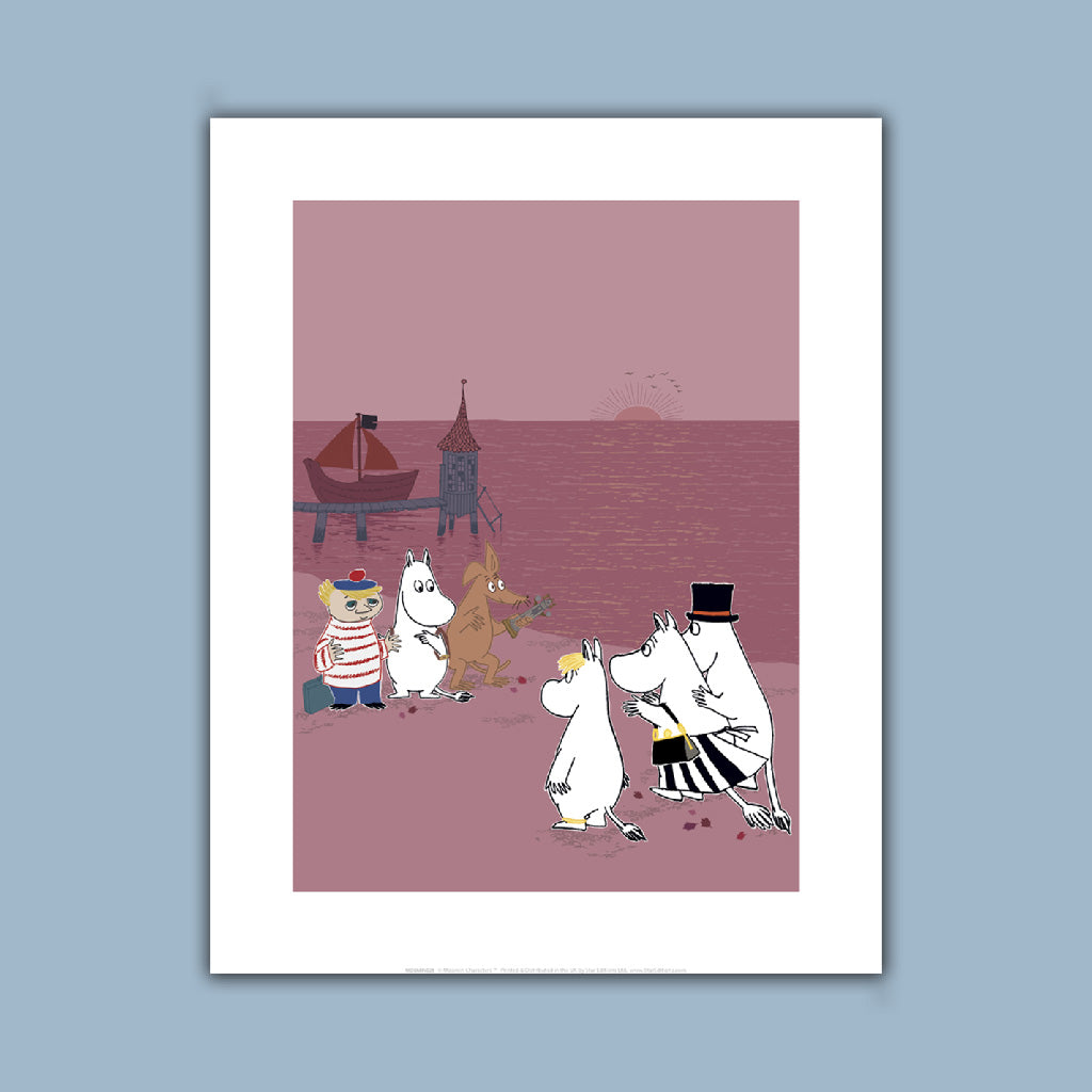 Moomins at the beach Art Print
