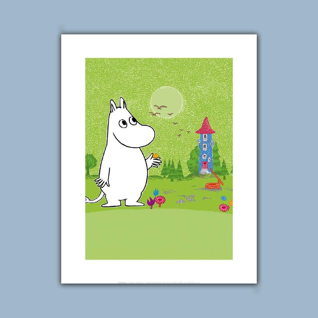 Moomintroll in garden Art Print