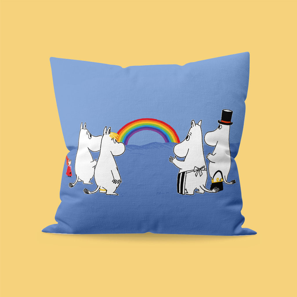 Moomins watch the rainbow Cushion