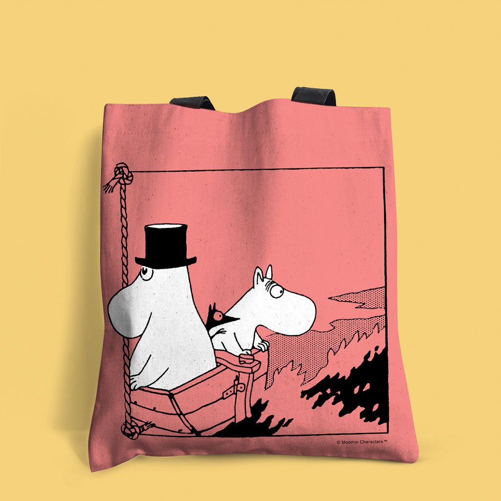 Moominpapa and moomintroll Edge-to-Edge Tote Bag
