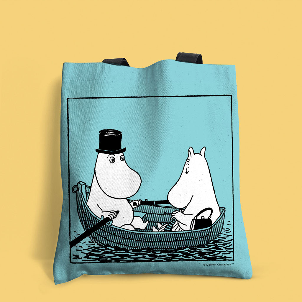 Moomin - momminpapa and moomintroll Edge-to-Edge Tote Bag