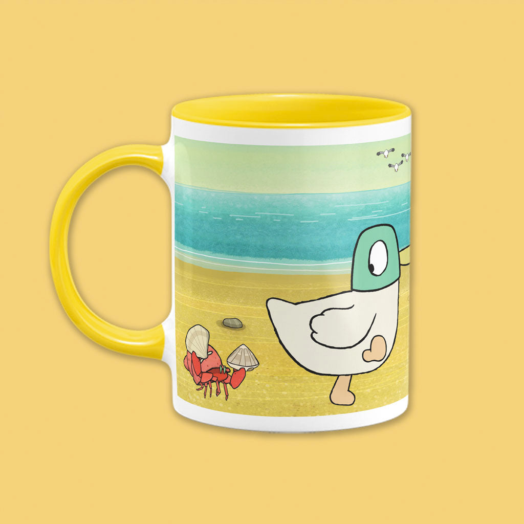 Sarah & Duck at the Beach Coloured Insert Mug