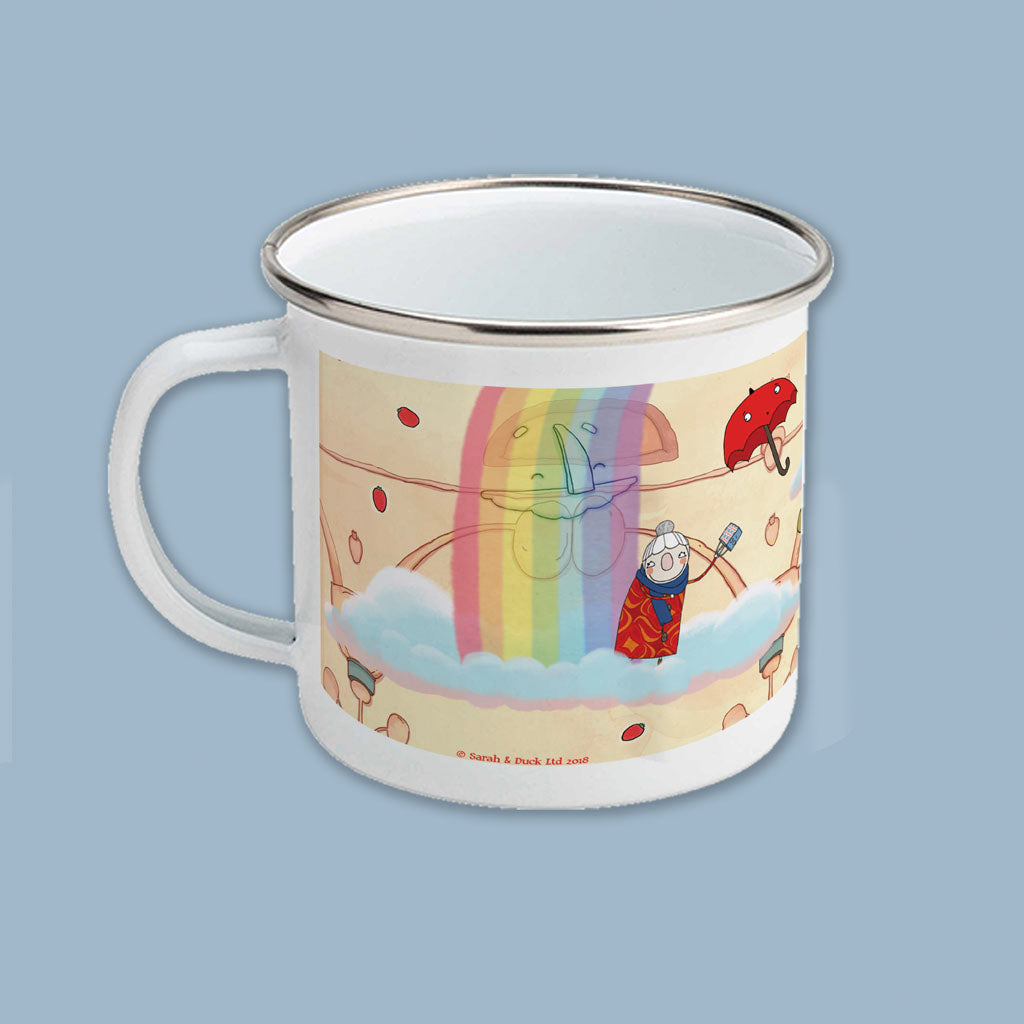 Sarah & Duck Dance Time, Duck? Enamel Mug