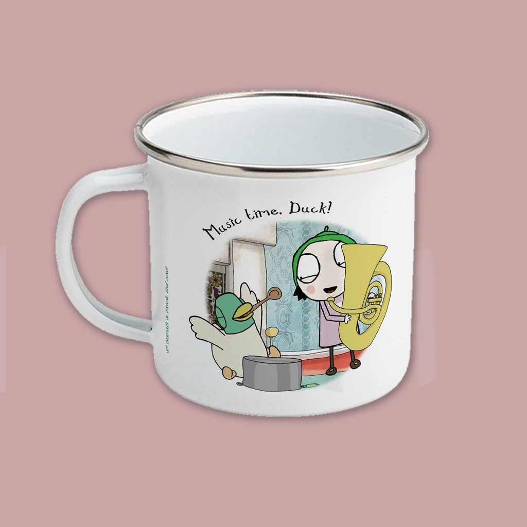 Sarah & Duck Music Time, Duck! Enamel Mug