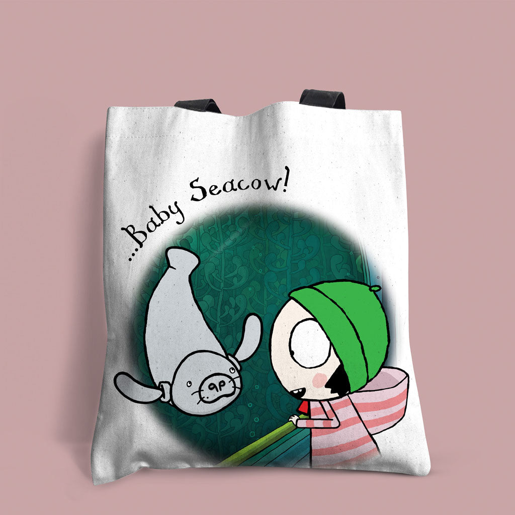 Sarah & Duck Baby Seacow! Edge-to-Edge Tote Bag