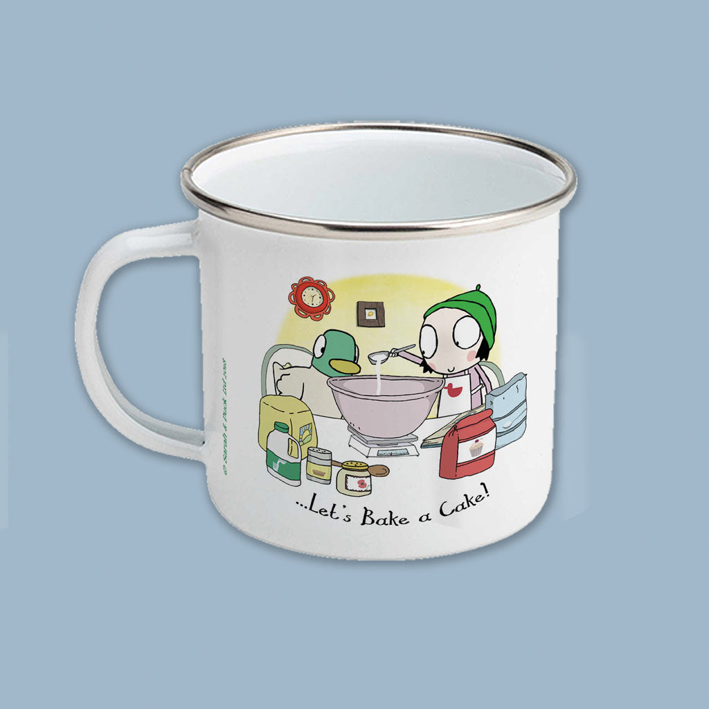 Sarah & Duck Let's Bake! Enamel Mug
