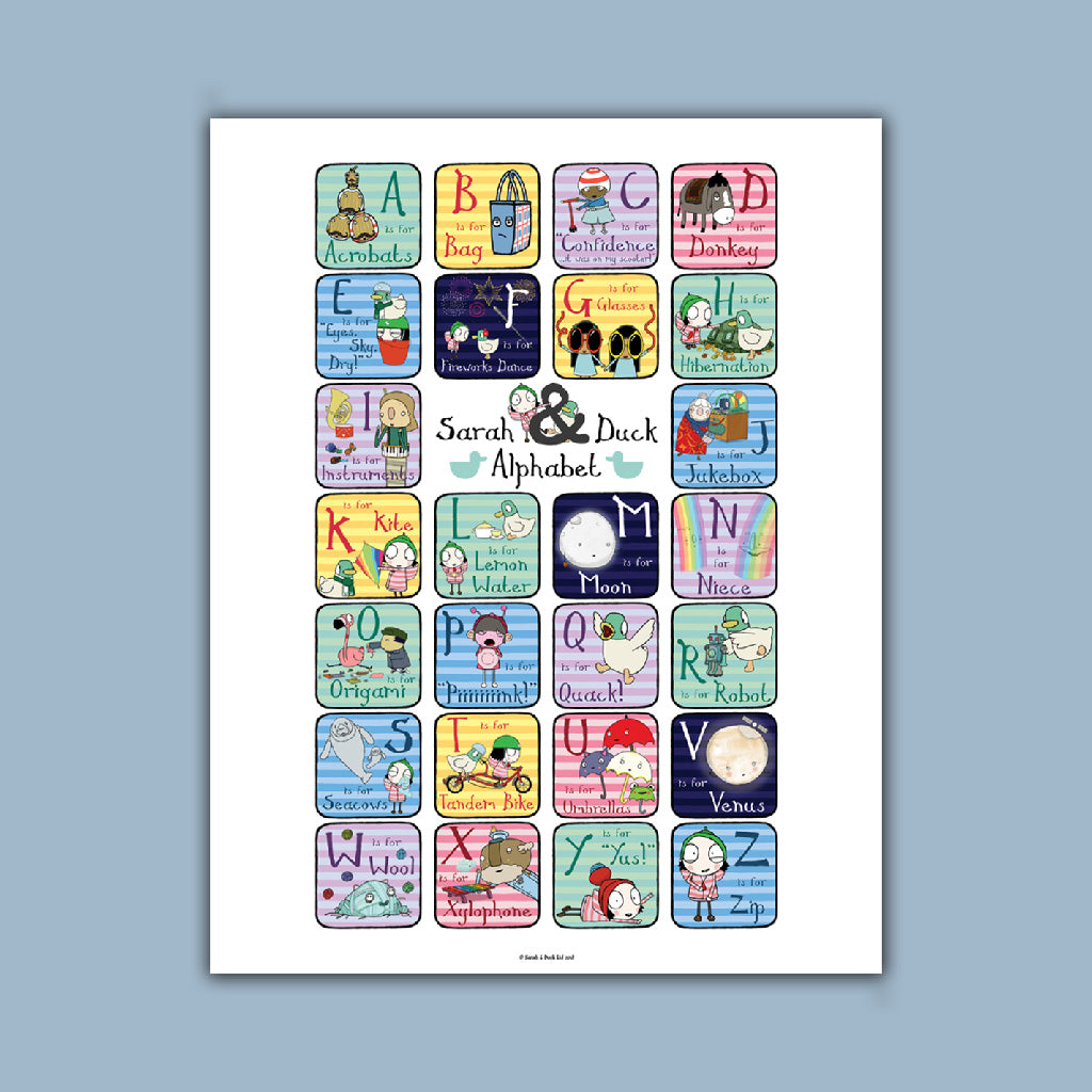 Sarah & Duck Alphabet Art Print